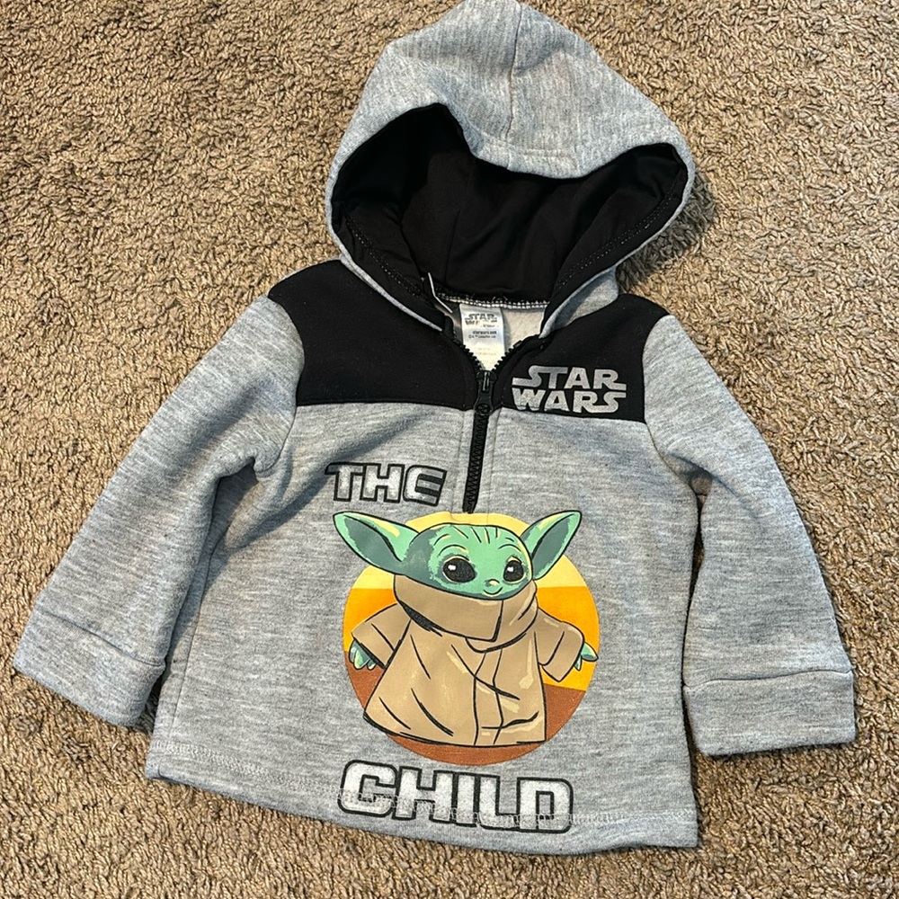 STAR WARS The Mandalorian The Child Fleece Half Zip Hoodie